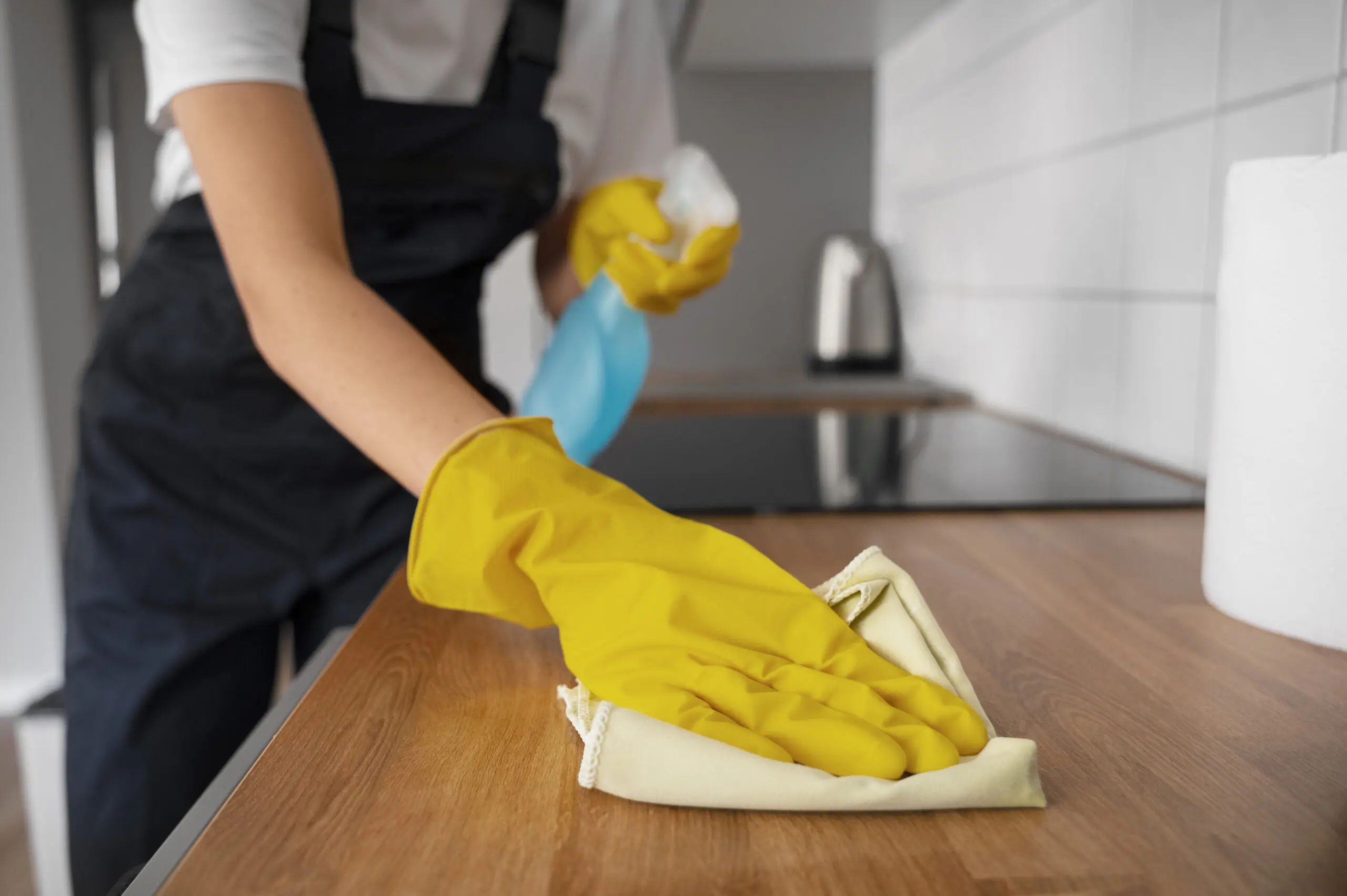 front-view-woman-cleaning-home Vesta Clean votre expert en nettoyage